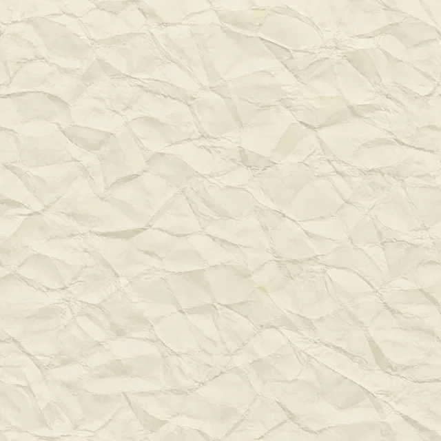 Cream paper texture with dense, irregular crumples and small angular creases.