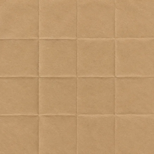 Kraft paper texture with horizontal and vertical creases forming a rectangular grid.