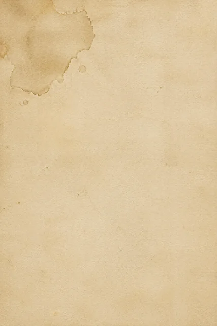Beige old paper texture with an irregular water stain near the upper-left corner and a pale lower area.