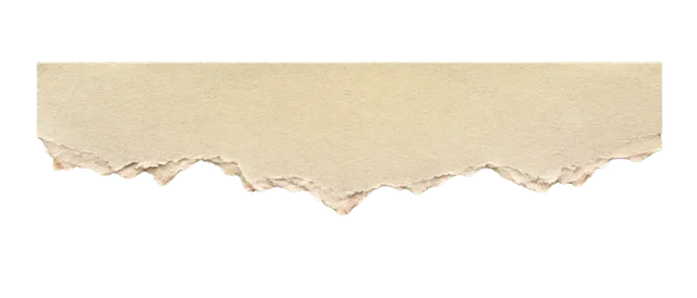 Beige Torn Paper PNG — Layered Edge Beige torn paper PNG showing a single-edge piece with uneven stepped layers along the torn boundary and transparent margins.