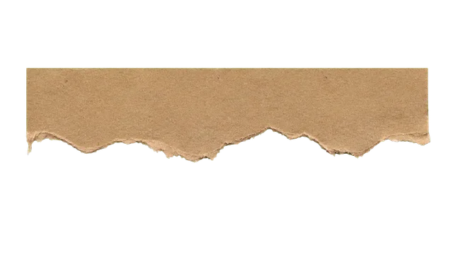 Kraft torn paper PNG showing a single-edge piece with deep asymmetric jagged tears and transparent margins.