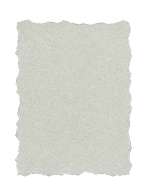 Light gray torn paper PNG showing a full sheet with rough short irregular tears and transparent margins.