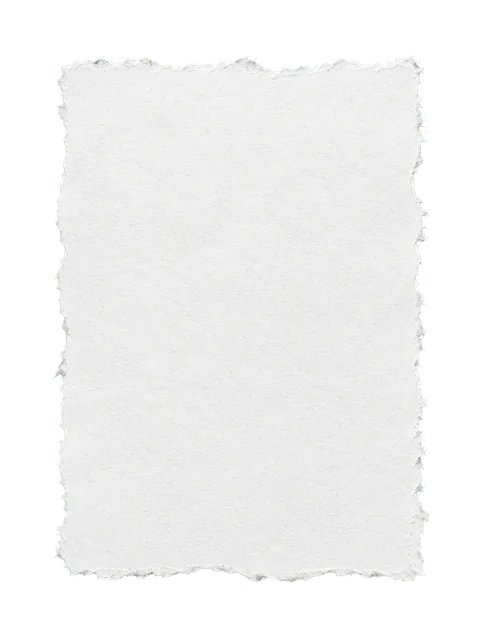 White Torn Paper PNG — Fine-edged Sheet White torn paper PNG showing a full sheet with small delicate irregular tears and transparent margins.