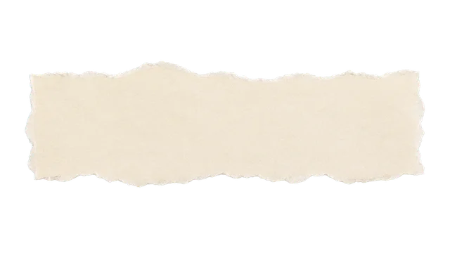 Cream torn paper PNG showing a horizontal strip with broad gently undulating tears and transparent margins.