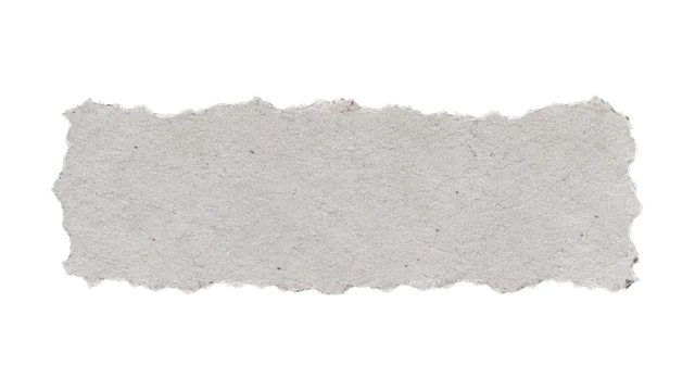 Light gray torn paper PNG showing a horizontal strip with rough short irregular tears and transparent margins.