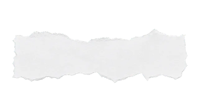 White torn paper PNG showing a horizontal strip with large angular irregular notches and transparent margins.
