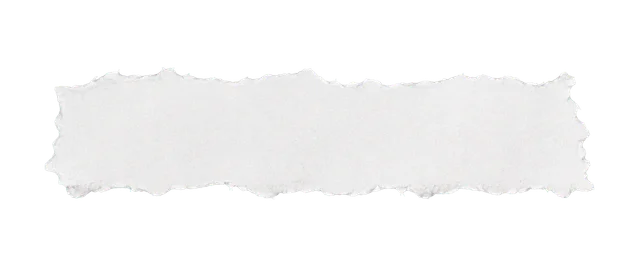 White torn paper PNG showing a horizontal strip with small delicate irregular tears and transparent margins.